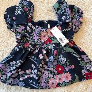 Janie and Jack Girl’s Floral Top, 2T (NWT)